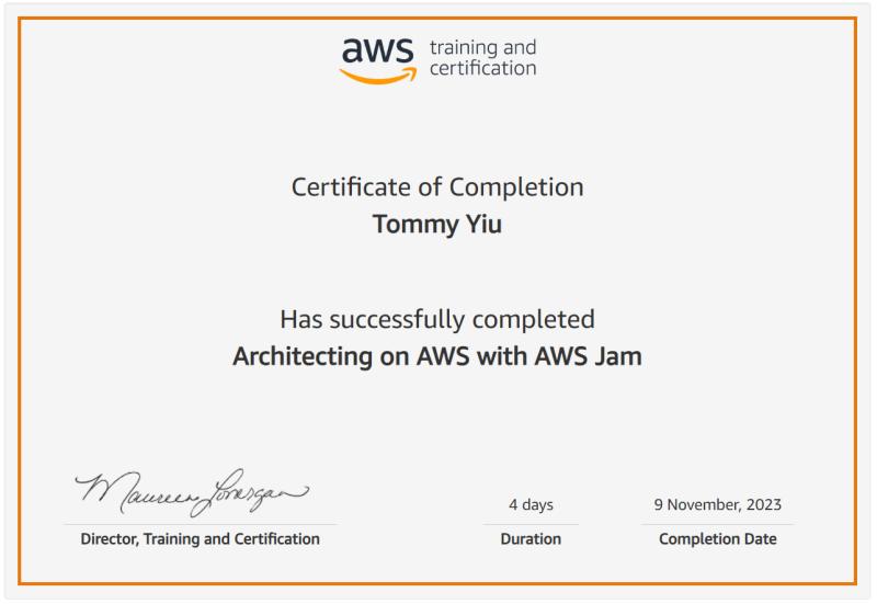 Architecting on AWS with AWS Jam